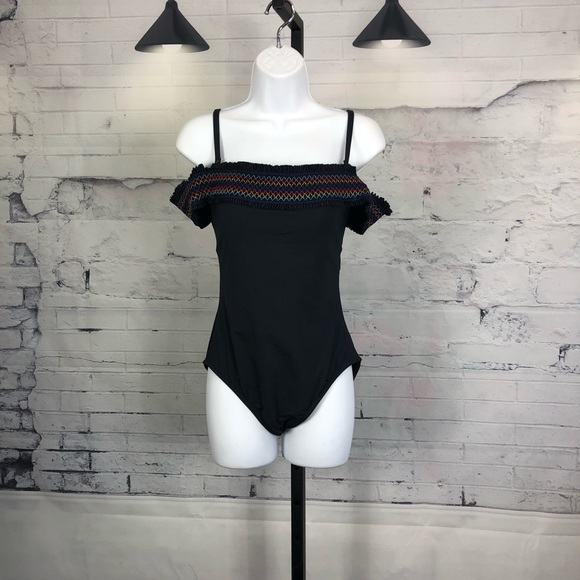 Blue Rod Bettie Off Shoulder Bandeau Black 1183 - Picture 7 of 8